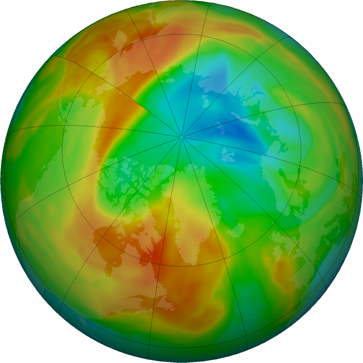 Arctic ozone map for 18 April 2020